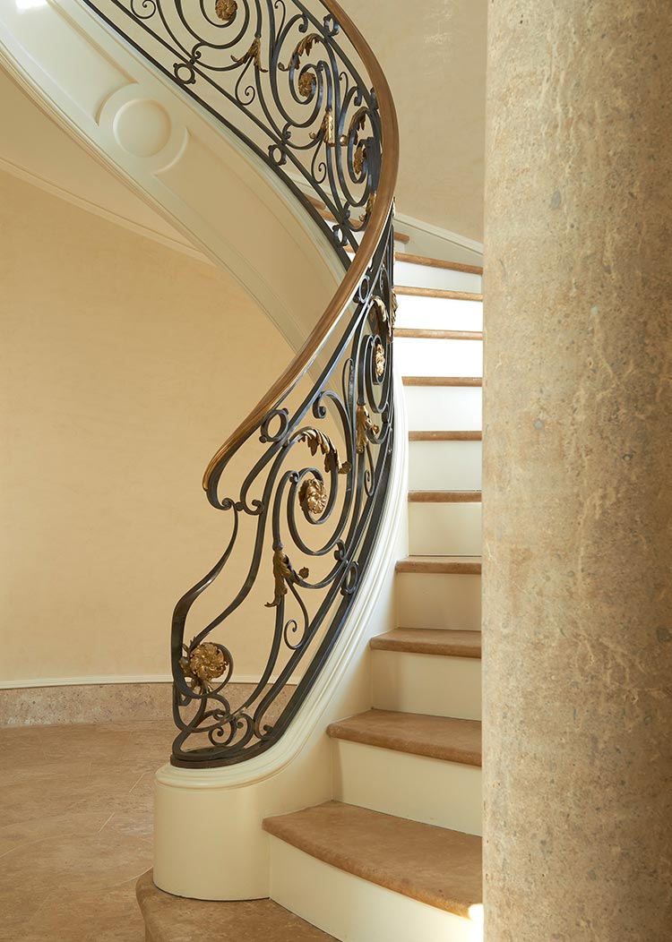 Liederbach & Graham: A Classical Villa in the Manner of the French Riviera Staircase
