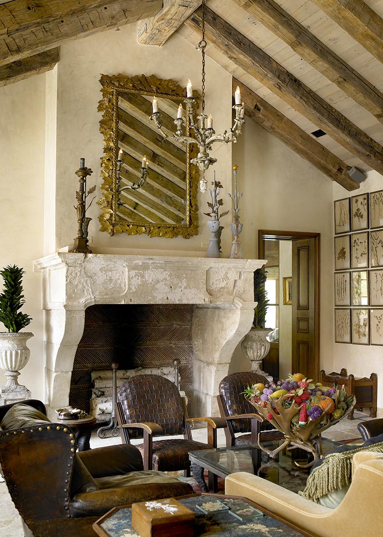 Liederbach & Graham: A Provencal Fantasy in Lake Forest Fireplace